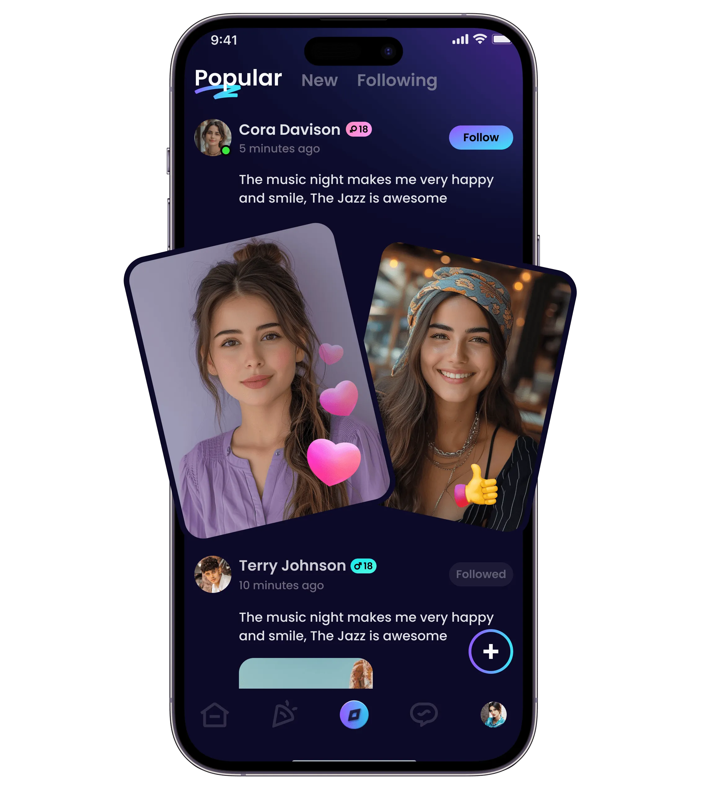 SoMatch app feed screen